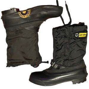 Ski-Doo Bombardier 1980s Insulated Heavy Rubber Sole Winter Snow Boot 7 Vintage